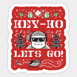 Holiday Christmas Hey Ho Let's Go Sticker